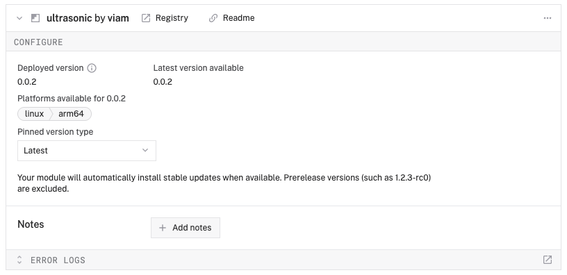 A configured module example.
