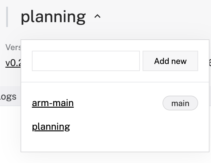 Navigating to the sub-part named planning.